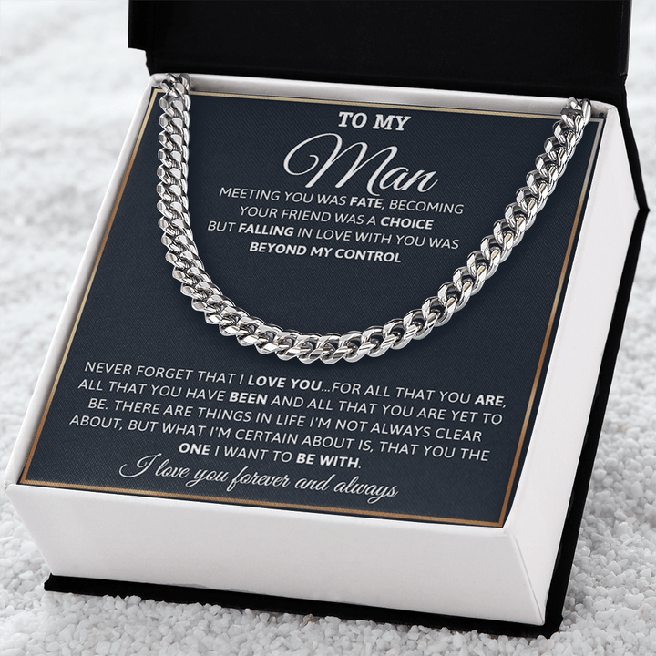 To My Man - Cuban Link Chain - "You Are The One" - The Love Sparkle
