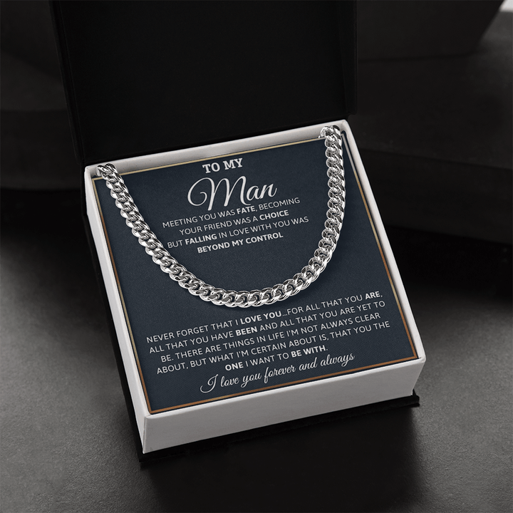 To My Man - Cuban Link Chain - "You Are The One" - The Love Sparkle
