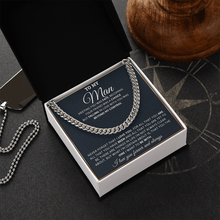 To My Man - Cuban Link Chain - "You Are The One" - The Love Sparkle