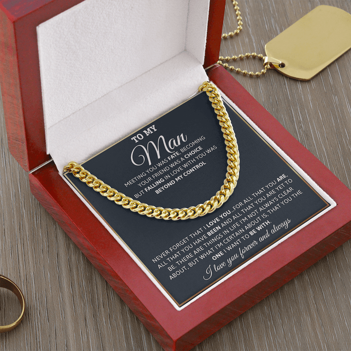 To My Man - Cuban Link Chain - "You Are The One" - The Love Sparkle