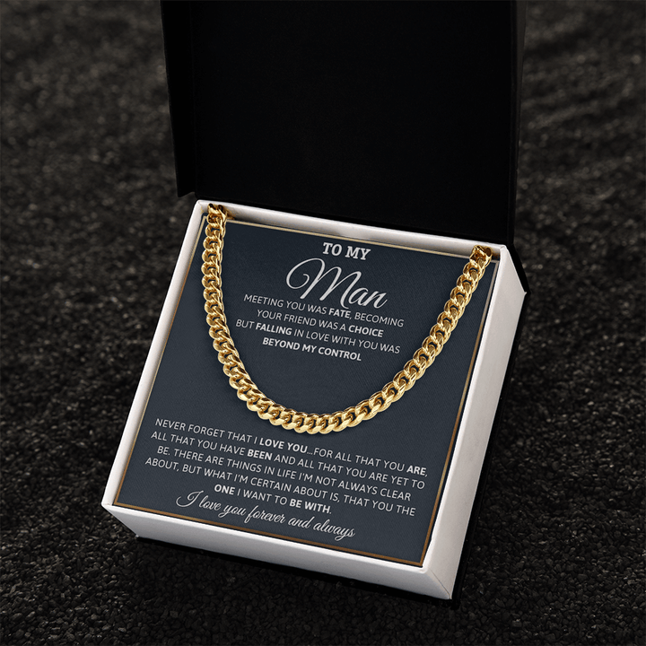 To My Man - Cuban Link Chain - "You Are The One" - The Love Sparkle