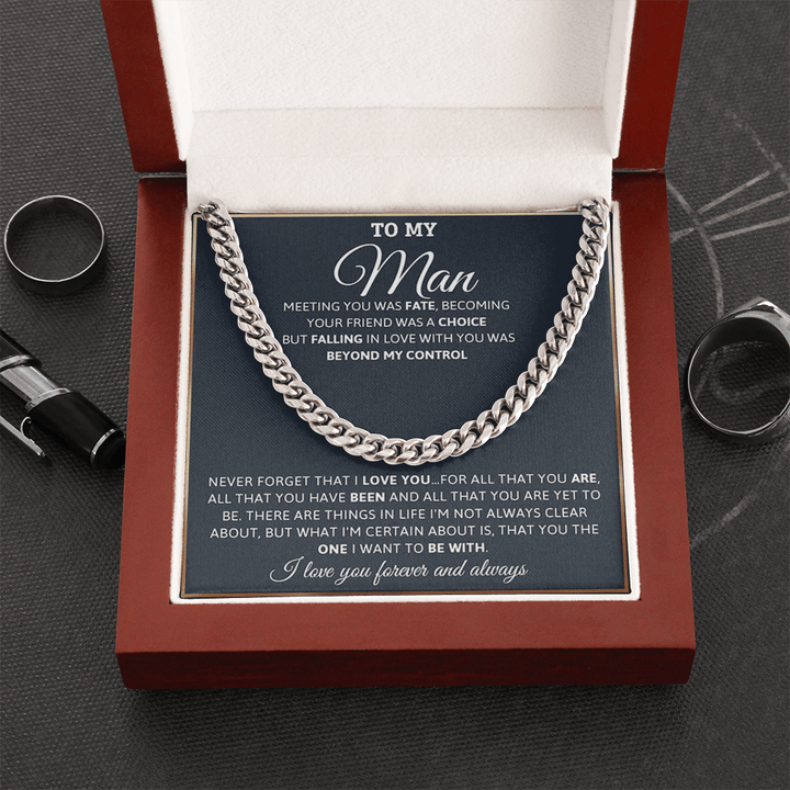 To My Man - Cuban Link Chain - "You Are The One" - The Love Sparkle