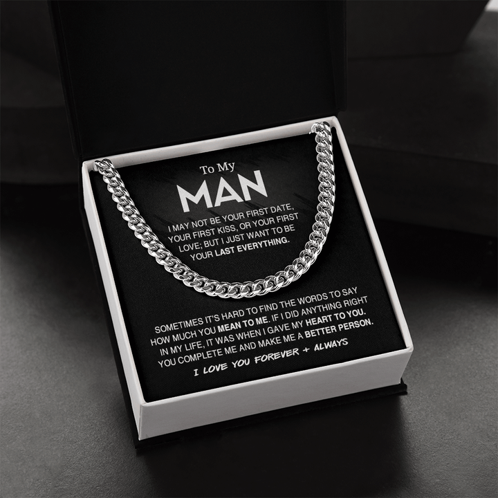 To My Man - Cuban Link Chain - "Your Last Everything" - The Love Sparkle