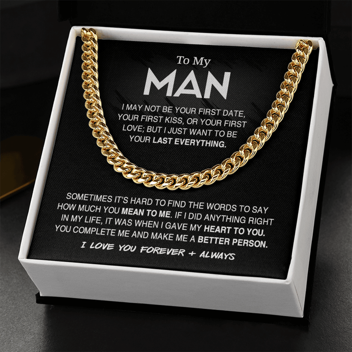 To My Man - Cuban Link Chain - "Your Last Everything" - The Love Sparkle