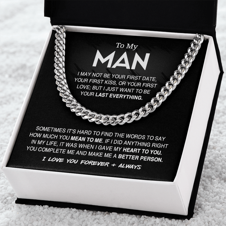 To My Man - Cuban Link Chain - "Your Last Everything" - The Love Sparkle