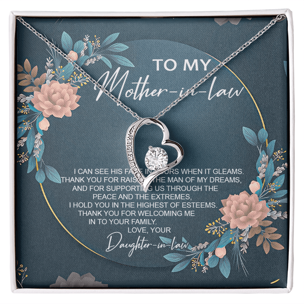 To My Mother - in - Law - Forever Love Necklace - "Thank You For Raising The Man of My Dreams" - The Love Sparkle