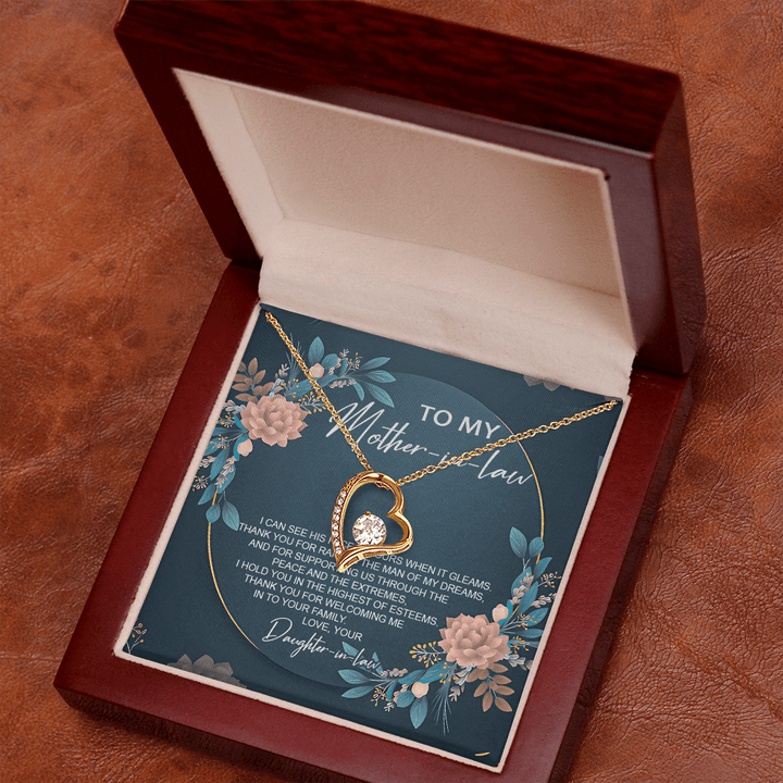 To My Mother - in - Law - Forever Love Necklace - "Thank You For Raising The Man of My Dreams" - The Love Sparkle