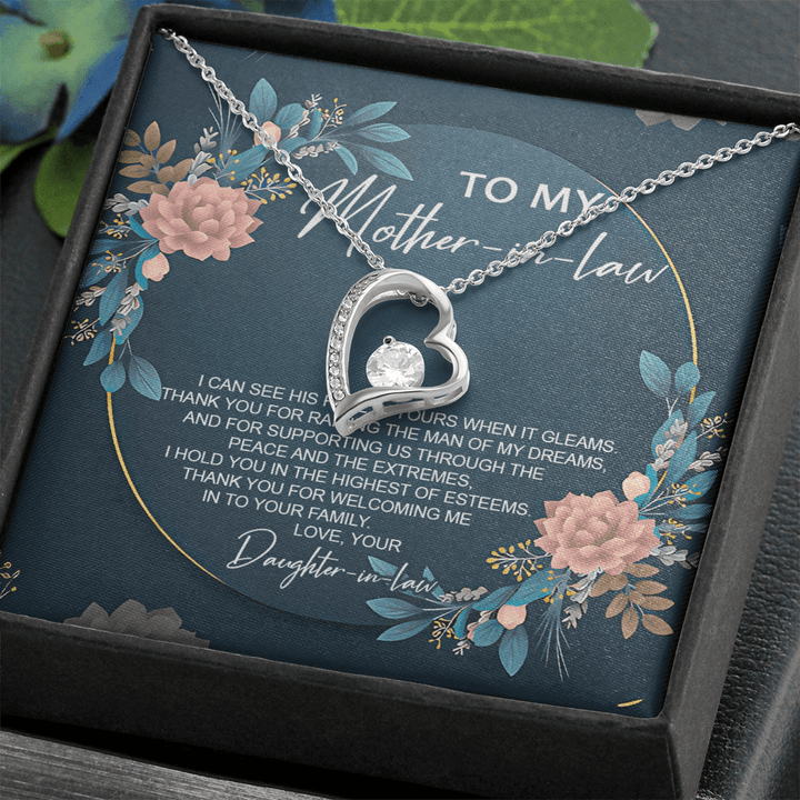 To My Mother - in - Law - Forever Love Necklace - "Thank You For Raising The Man of My Dreams" - The Love Sparkle