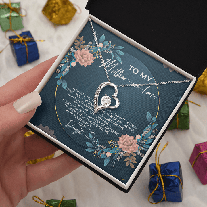 To My Mother - in - Law - Forever Love Necklace - "Thank You For Raising The Man of My Dreams" - The Love Sparkle