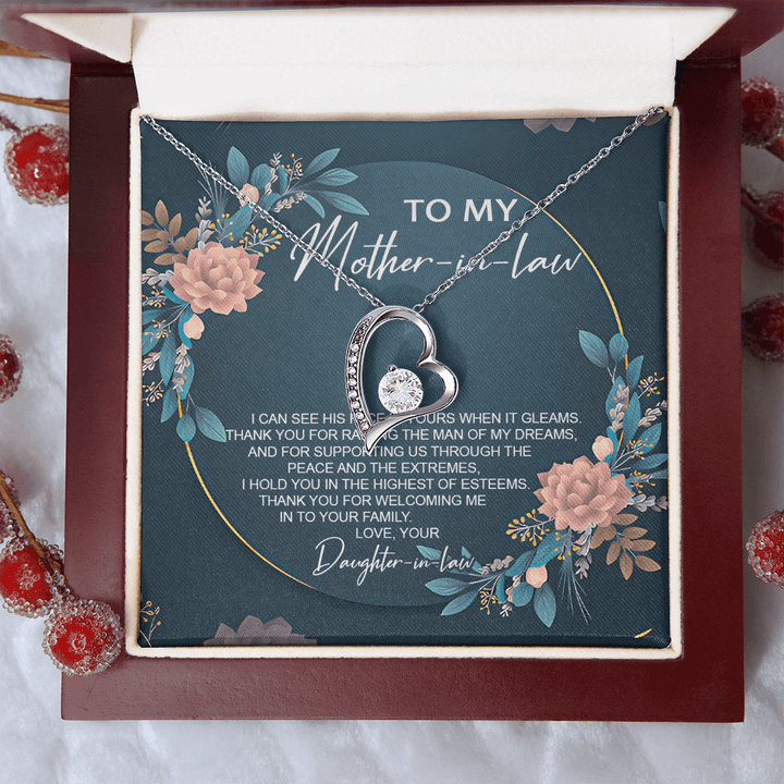 To My Mother - in - Law - Forever Love Necklace - "Thank You For Raising The Man of My Dreams" - The Love Sparkle