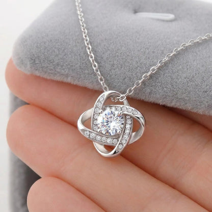 To My Mother - In - Law - Love Knot Necklace Gift - Thank You For Welcoming Me Into Your Family - The Love Sparkle