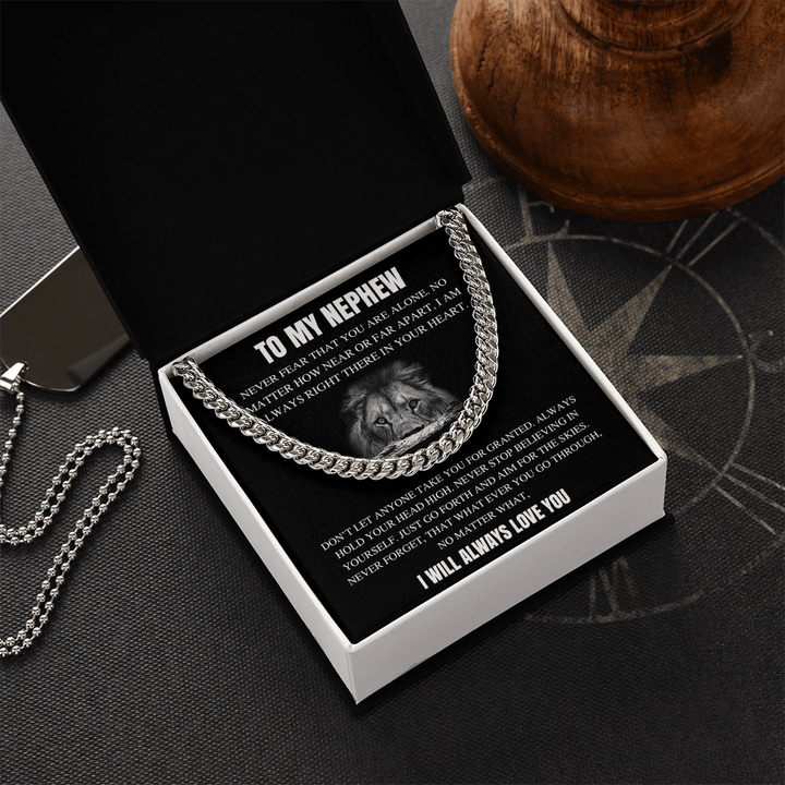 To My Nephew - Cuban Link Chain - "I Will Always Love You" - The Love Sparkle