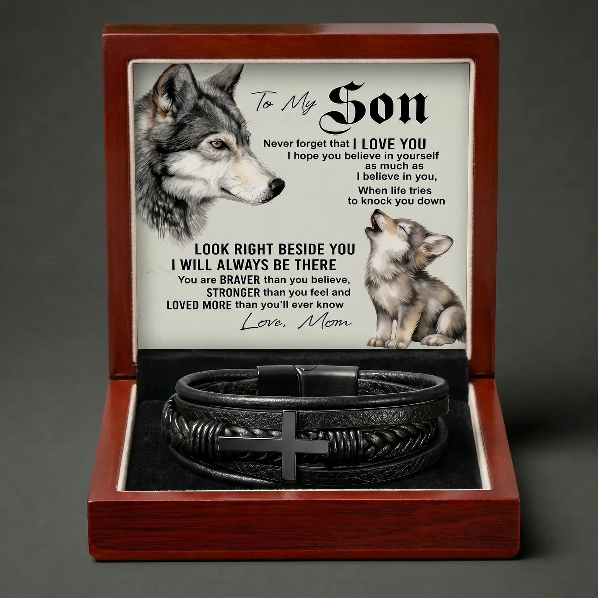 To My Son: A Meaningful Men's Cross Bracelet from Mom - The Love Sparkle