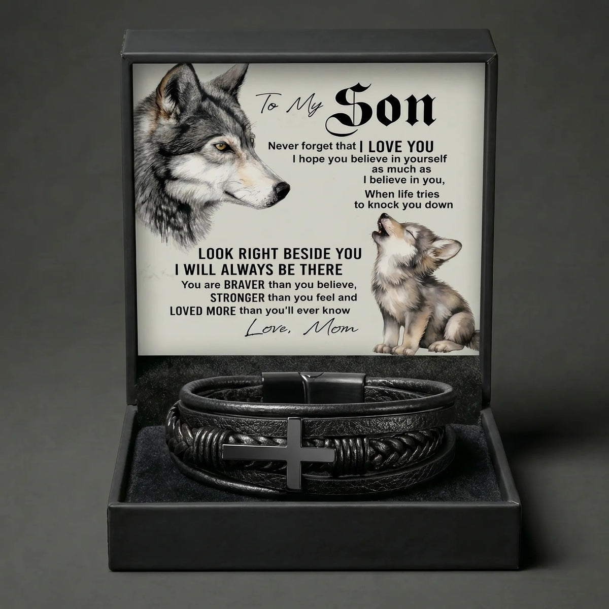 To My Son: A Meaningful Men's Cross Bracelet from Mom - The Love Sparkle