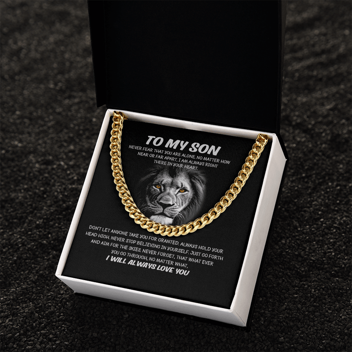 To My Son - Cuban Link Chain - I Will Always Love You - The Love Sparkle