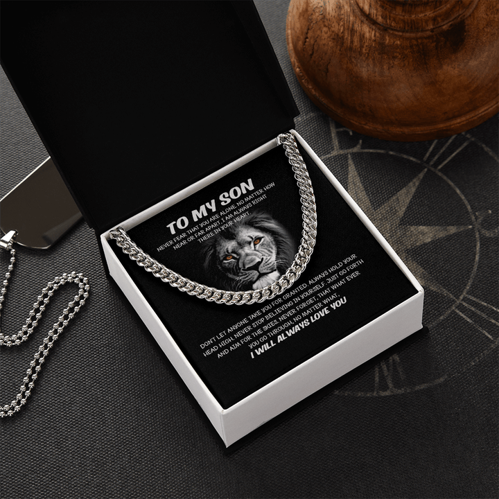 To My Son - Cuban Link Chain - I Will Always Love You - The Love Sparkle