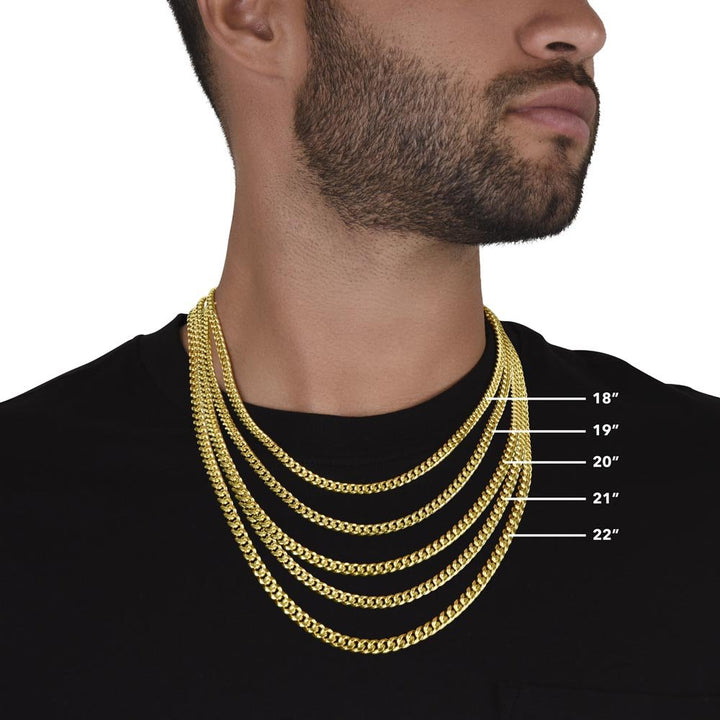 To My Son - Cuban Link Chain - I Will Always Love You - The Love Sparkle