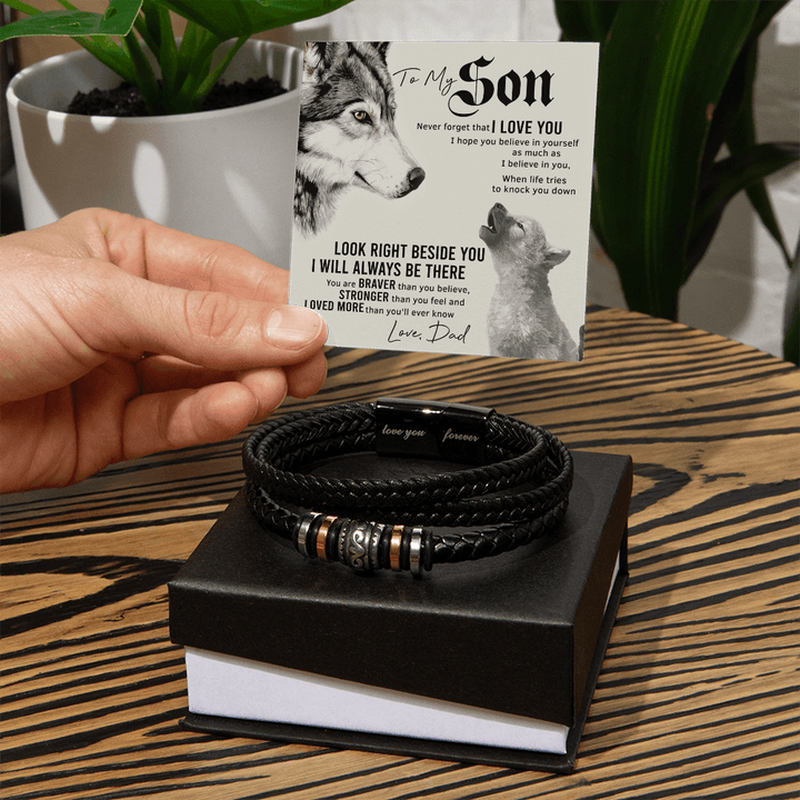 To My Son - Love You Forever Bracelet - "I'll Always Be There" - The Love Sparkle