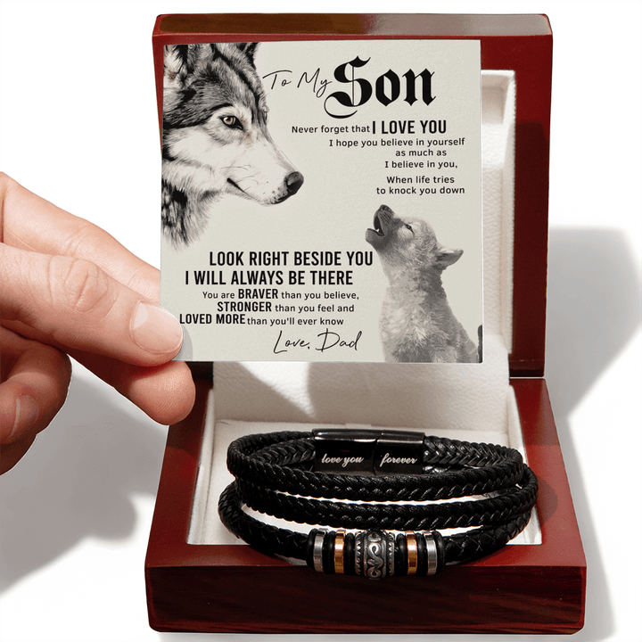 To My Son - Love You Forever Bracelet - "I'll Always Be There" - The Love Sparkle