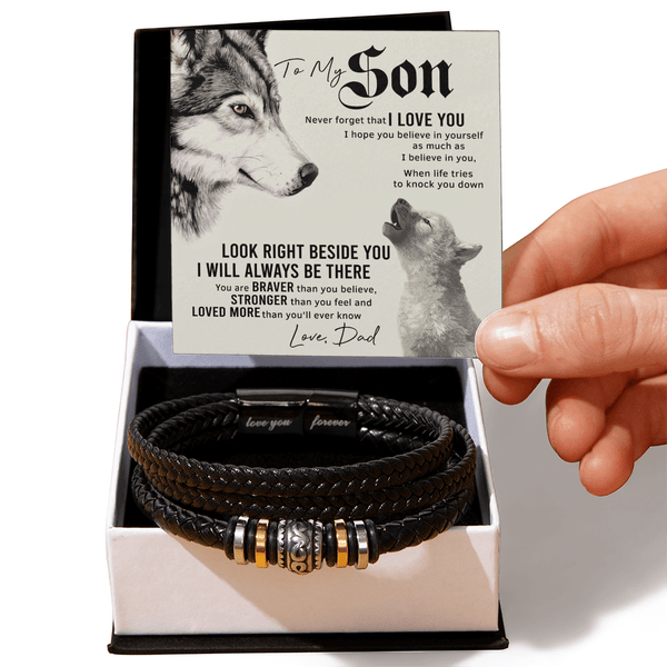 To My Son - Love You Forever Bracelet - "I'll Always Be There" - The Love Sparkle