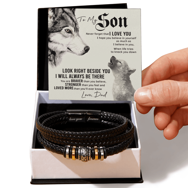 To My Son - Love You Forever Bracelet - "I'll Always Be There" - The Love Sparkle