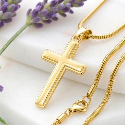 "To My Son" Personalized Cross Necklace – Meaningful Keepsake Gift - The Love Sparkle