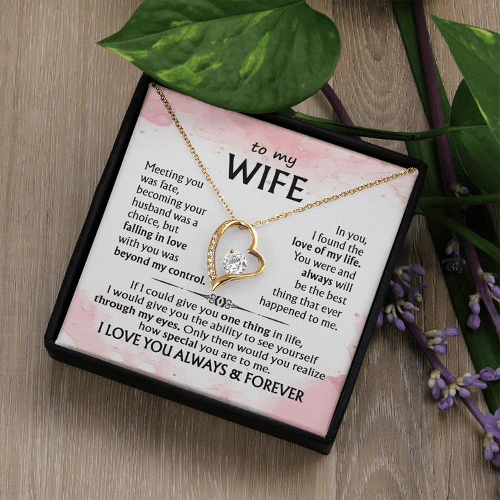 To My Wife - Forever love Necklace - I Love You Always & Forever - The Love Sparkle