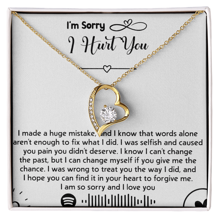 To my Wife [girl friend] - Forever love Necklace - I'm So Sorry I Hurt You - The Love Sparkle