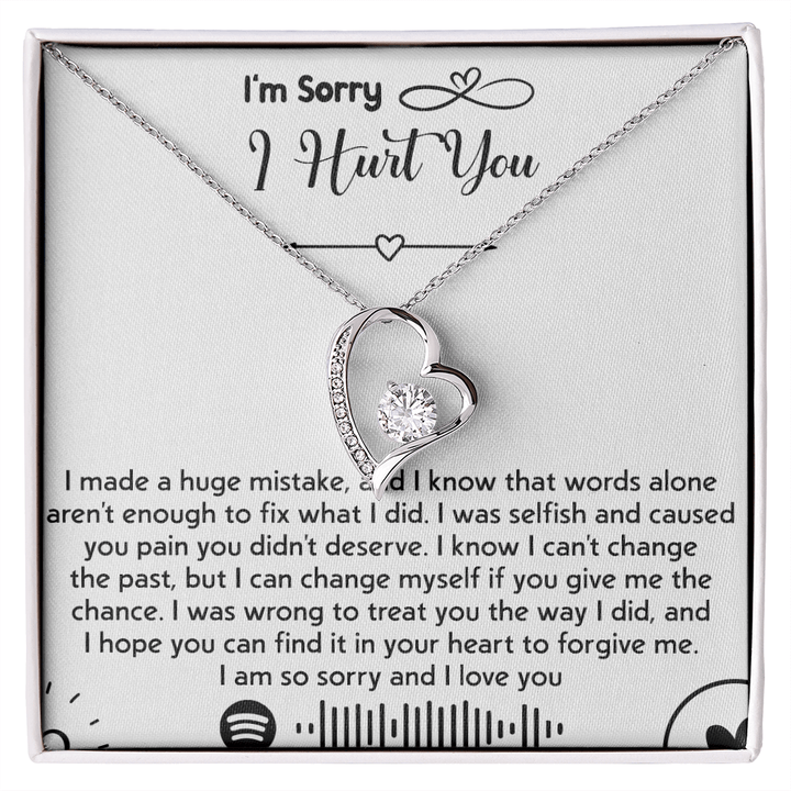 To my Wife [girl friend] - Forever love Necklace - I'm So Sorry I Hurt You - The Love Sparkle