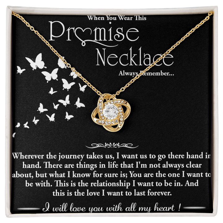 To my Wife - Love Knot Necklace - Hand in Hand - The Love Sparkle