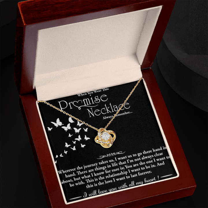 To my Wife - Love Knot Necklace - Hand in Hand - The Love Sparkle