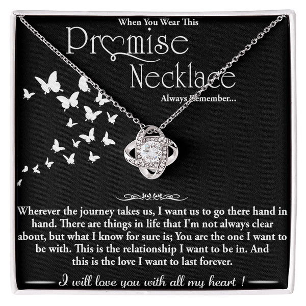 To my Wife - Love Knot Necklace - Hand in Hand - The Love Sparkle