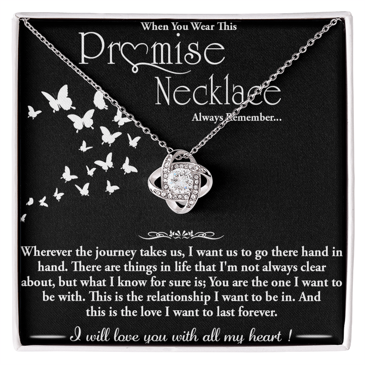 To my Wife - Love Knot Necklace - Hand in Hand - The Love Sparkle