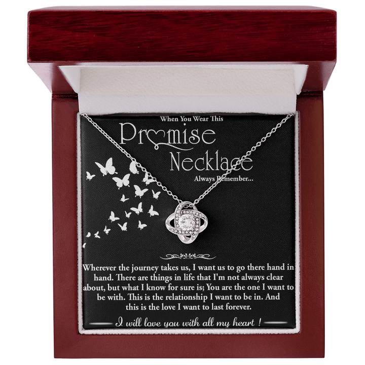 To my Wife - Love Knot Necklace - Hand in Hand - The Love Sparkle