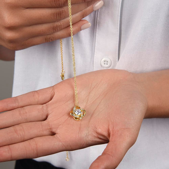 To my Wife - Love Knot Necklace - Hand in Hand - The Love Sparkle