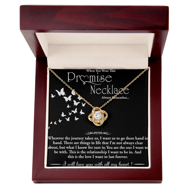 To my Wife - Love Knot Necklace - Hand in Hand - The Love Sparkle