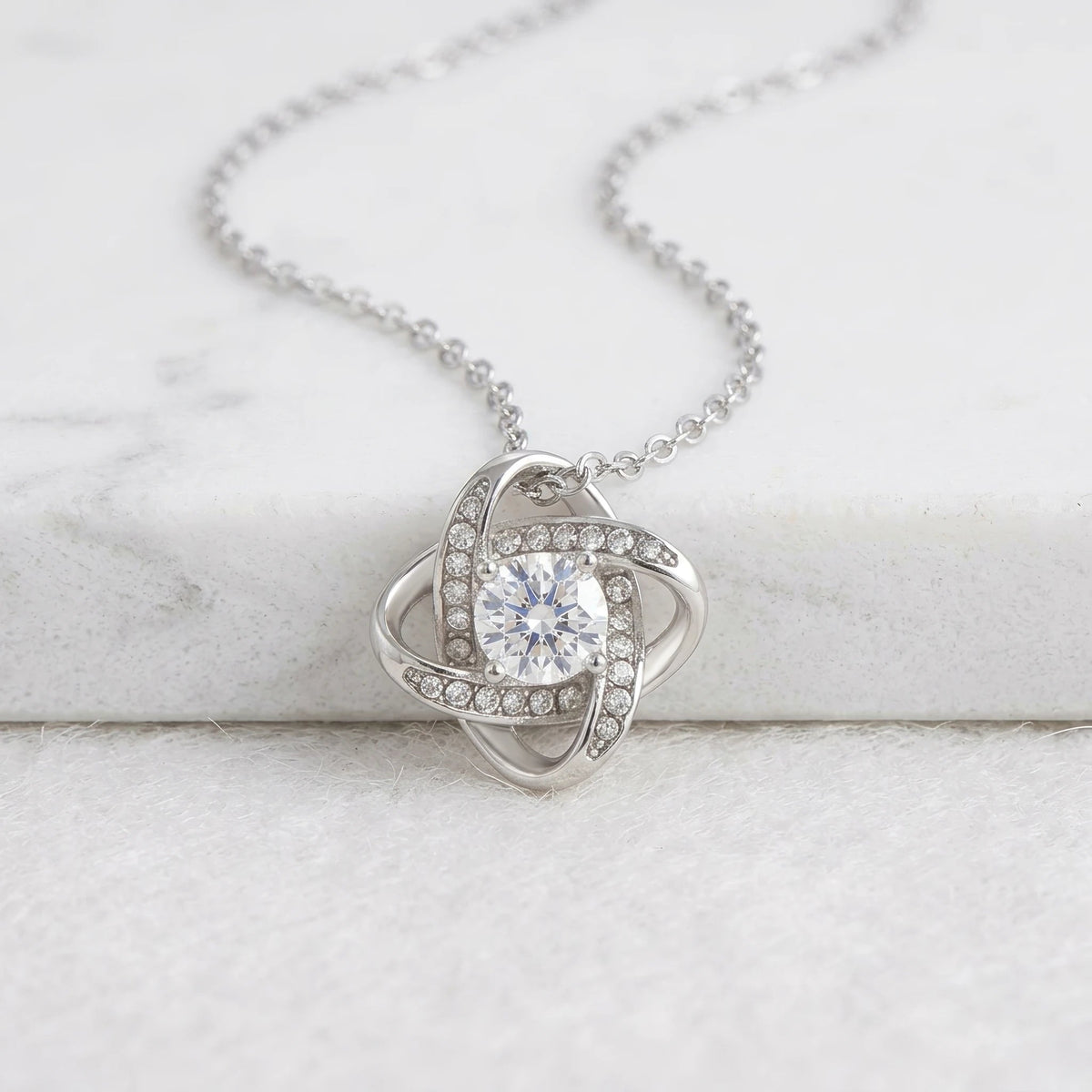 "To My Wife" Love Knot Necklace – Romantic Anniversary, Birthday & Just-Because Gift for Her from Husband - The Love Sparkle