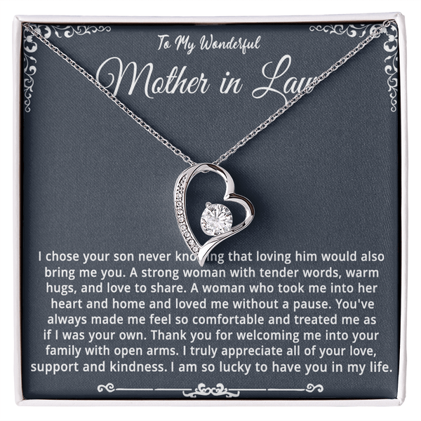 To My Wonderful Mother - in - Law - Forever Love Necklace - "The Blessing of You" - The Love Sparkle