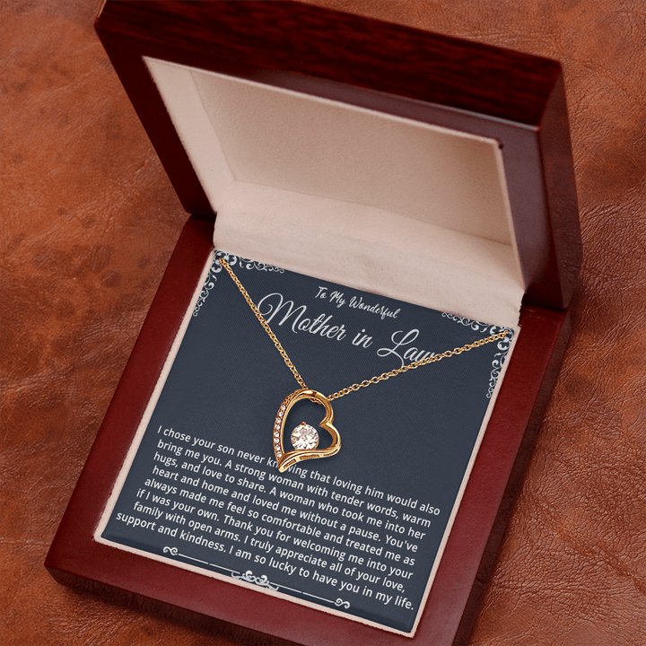 To My Wonderful Mother - in - Law - Forever Love Necklace - "The Blessing of You" - The Love Sparkle
