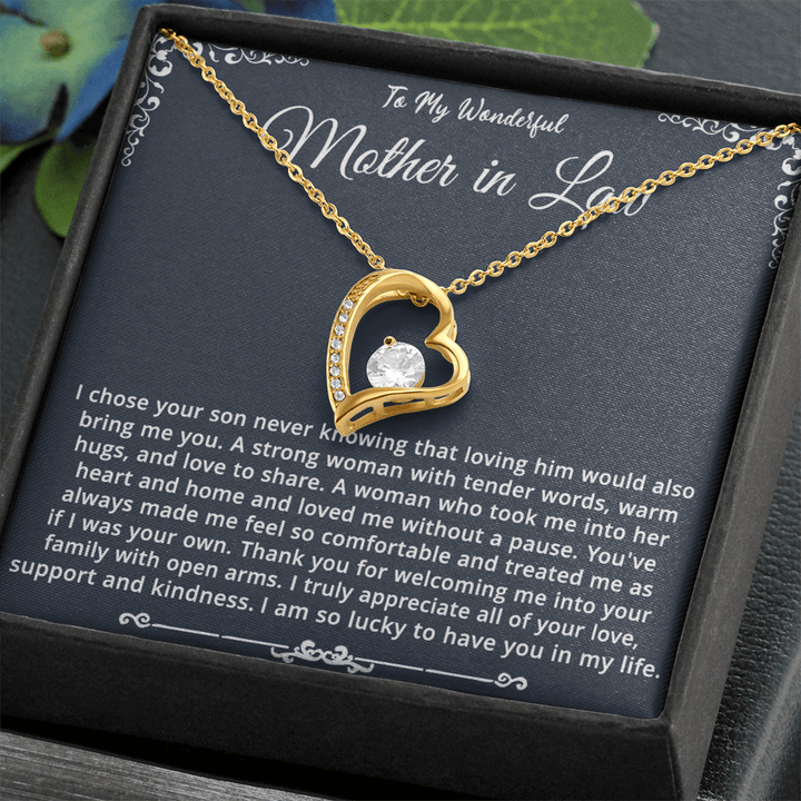 To My Wonderful Mother - in - Law - Forever Love Necklace - "The Blessing of You" - The Love Sparkle