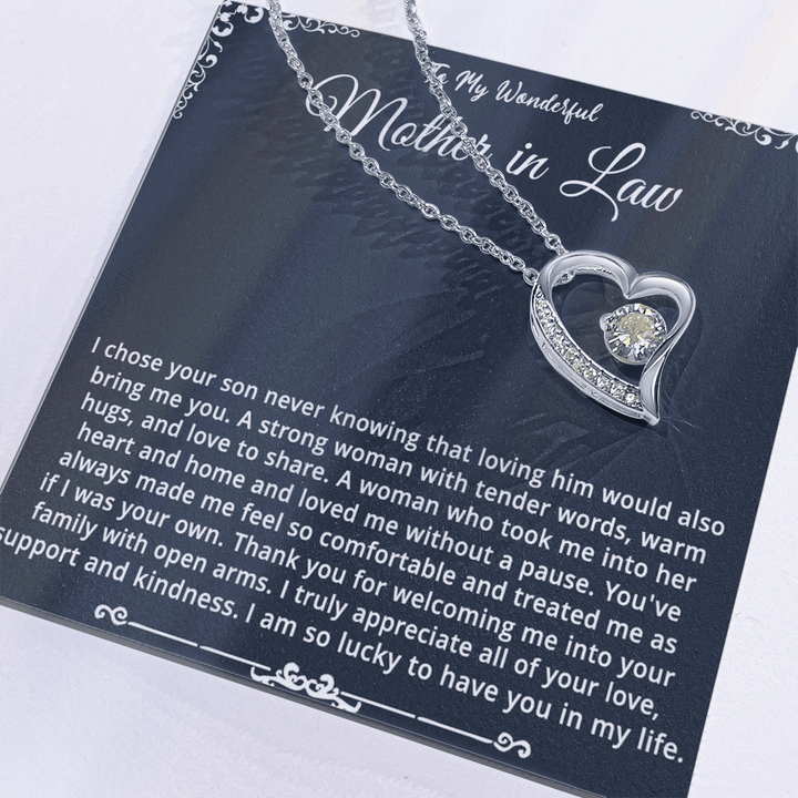 To My Wonderful Mother - in - Law - Forever Love Necklace - "The Blessing of You" - The Love Sparkle