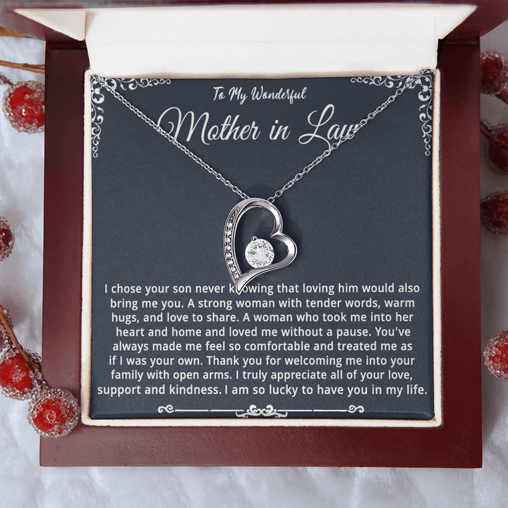 To My Wonderful Mother - in - Law - Forever Love Necklace - "The Blessing of You" - The Love Sparkle
