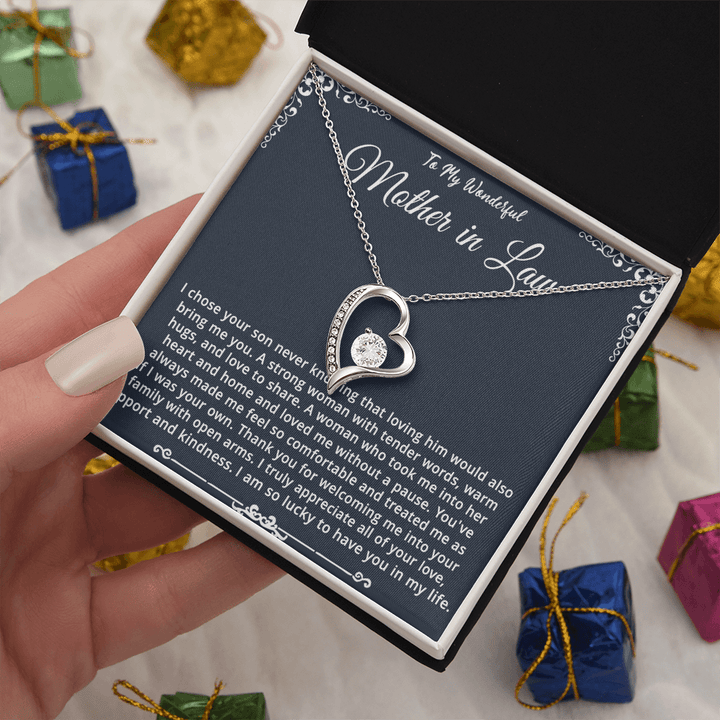 To My Wonderful Mother - in - Law - Forever Love Necklace - "The Blessing of You" - The Love Sparkle