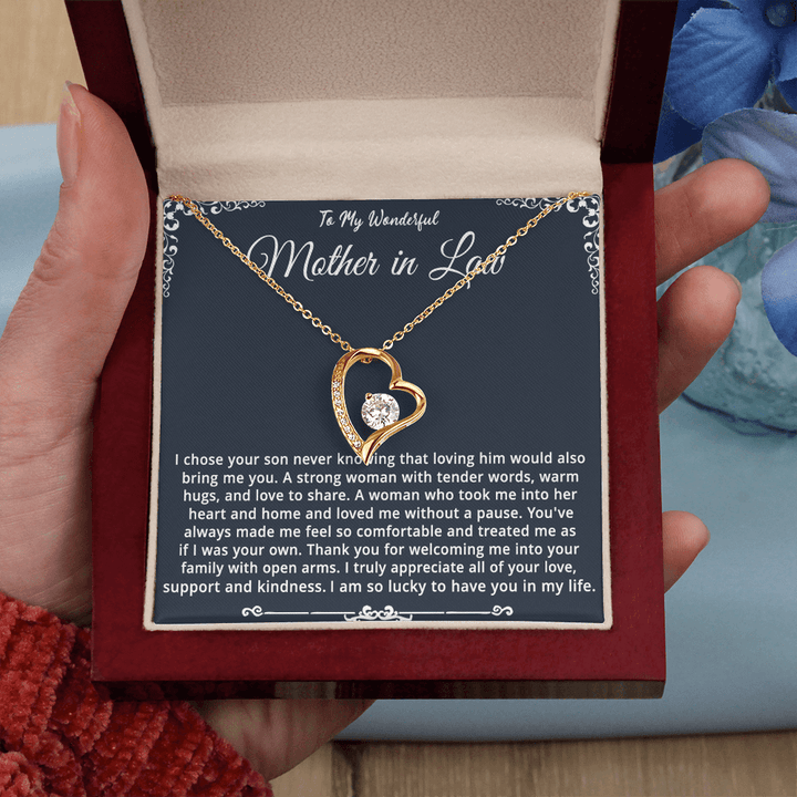 To My Wonderful Mother - in - Law - Forever Love Necklace - "The Blessing of You" - The Love Sparkle