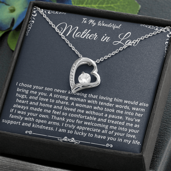 To My Wonderful Mother - in - Law - Forever Love Necklace - "The Blessing of You" - The Love Sparkle