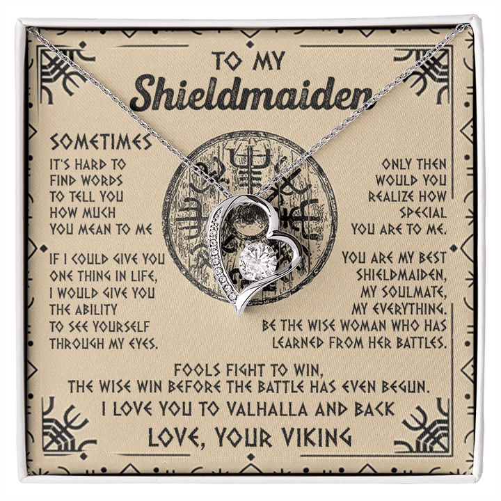 Viking Gift for Your Shieldmaiden - Forever Love Necklace - "My Everything" Shieldmaiden - The Love Sparkle