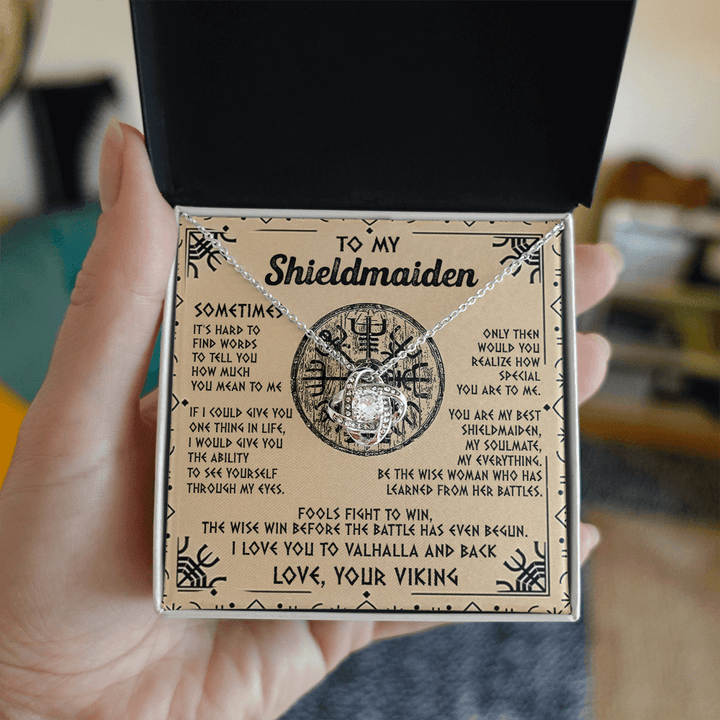 Viking Gift for Your Shieldmaiden - Love Knot Necklace - "My Everything" Shieldmaiden. - The Love Sparkle