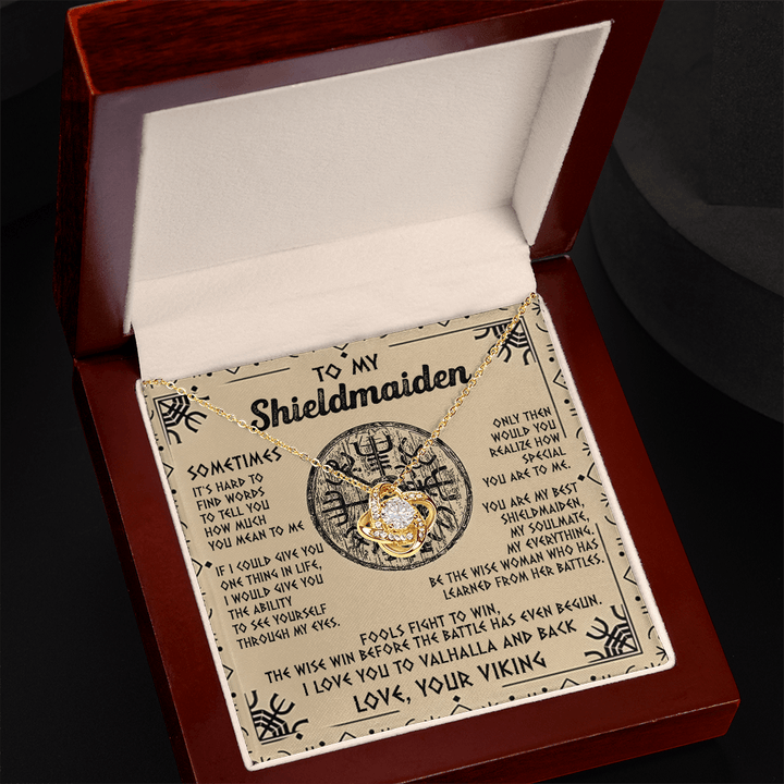 Viking Gift for Your Shieldmaiden - Love Knot Necklace - "My Everything" Shieldmaiden. - The Love Sparkle