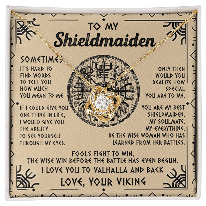 Viking Gift for Your Shieldmaiden - Love Knot Necklace - "My Everything" Shieldmaiden. - The Love Sparkle