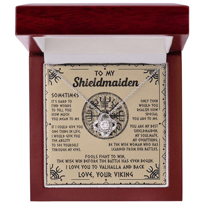 Viking Gift for Your Shieldmaiden - Love Knot Necklace - "My Everything" Shieldmaiden. - The Love Sparkle